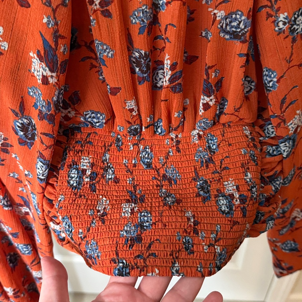 Free People V Neck Floral Blouse - Picture 10 of 10